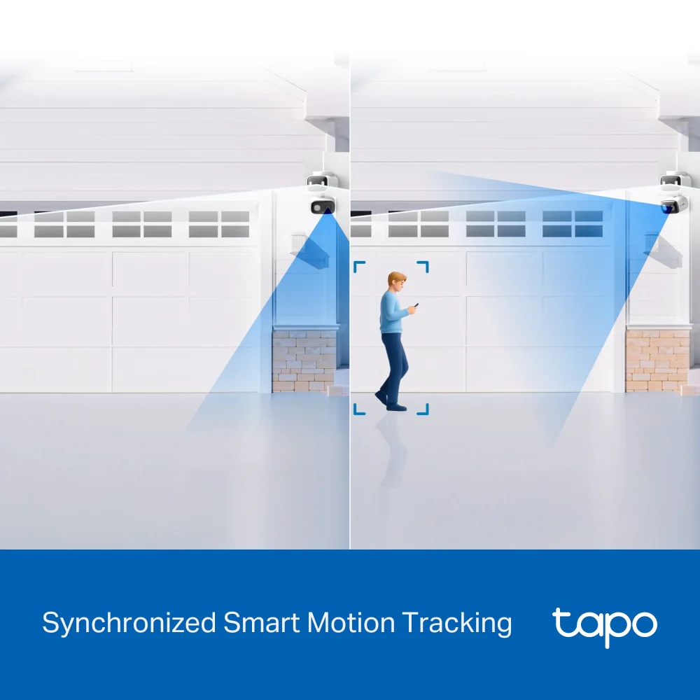 2K Dual Lens Pan/Tilt Indoor/Outdoor Security Camera, Tapo C246D HybridCam Duo 2-Pack - Image 6
