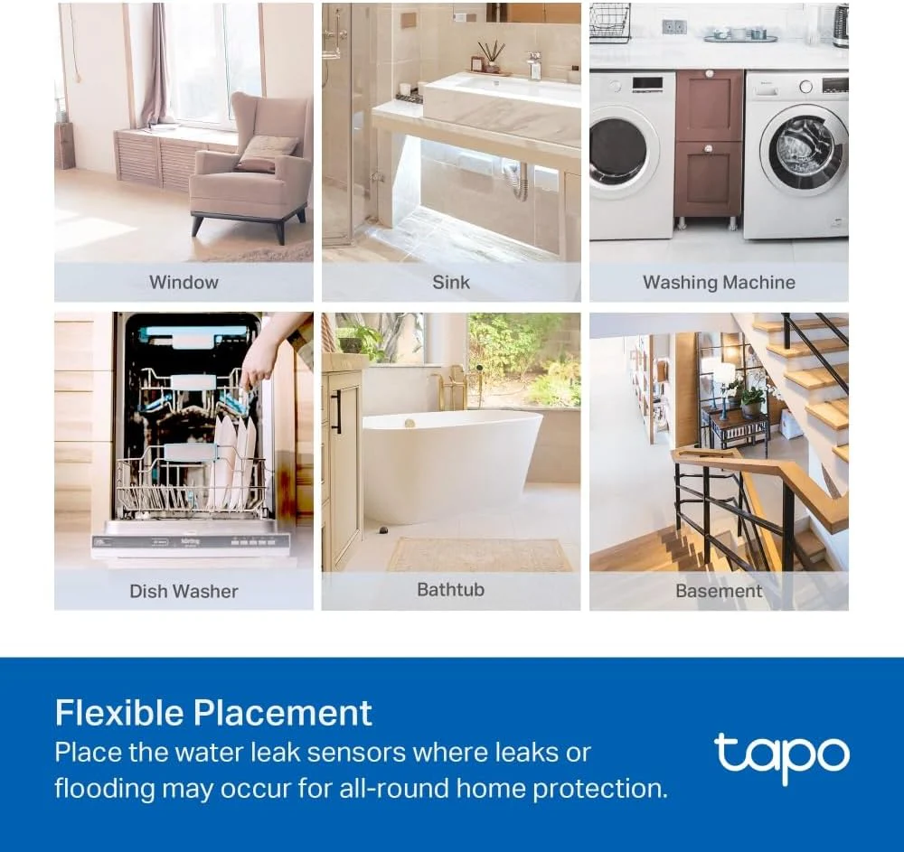 IP67 Smart Water Leak Sensor, Hub Required, Tapo T300 - Image 8