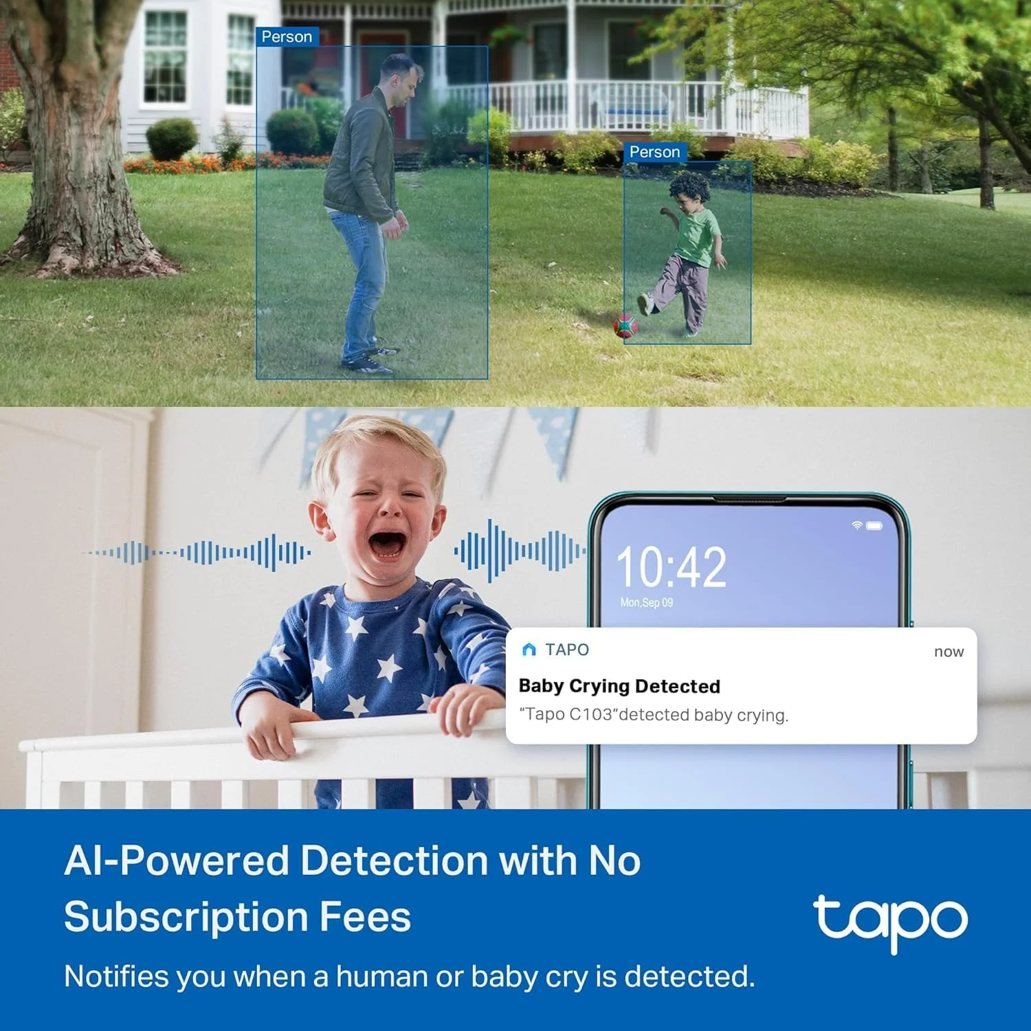 FREE GIFT | 1080P Pan/Tilt Indoor/Outdoor Security Camera, Tapo C207 HybridCam 360 - Image 5