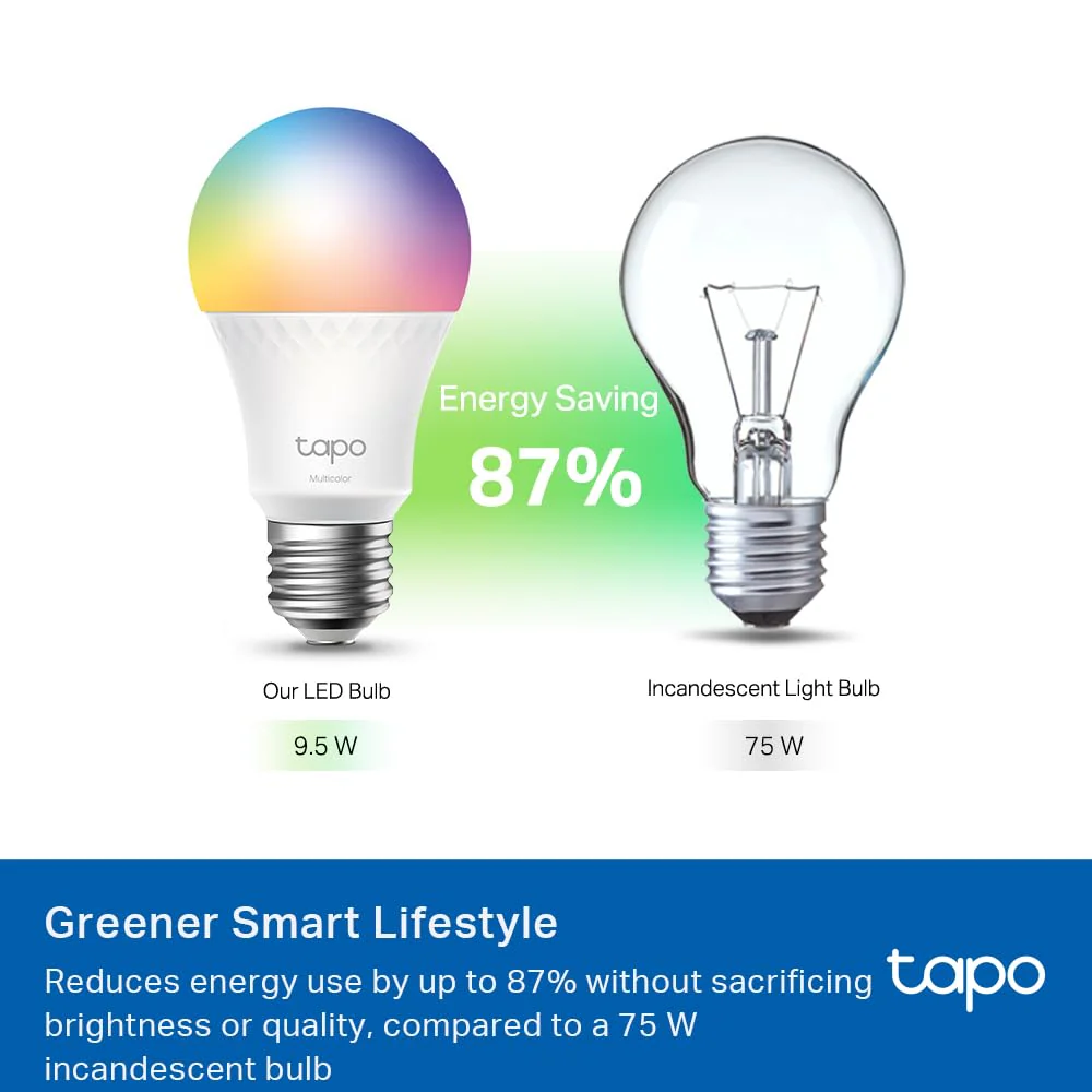 Matter-Certified Dimmable RGBW Smart Light Bulb, Tapo L535E - Image 10