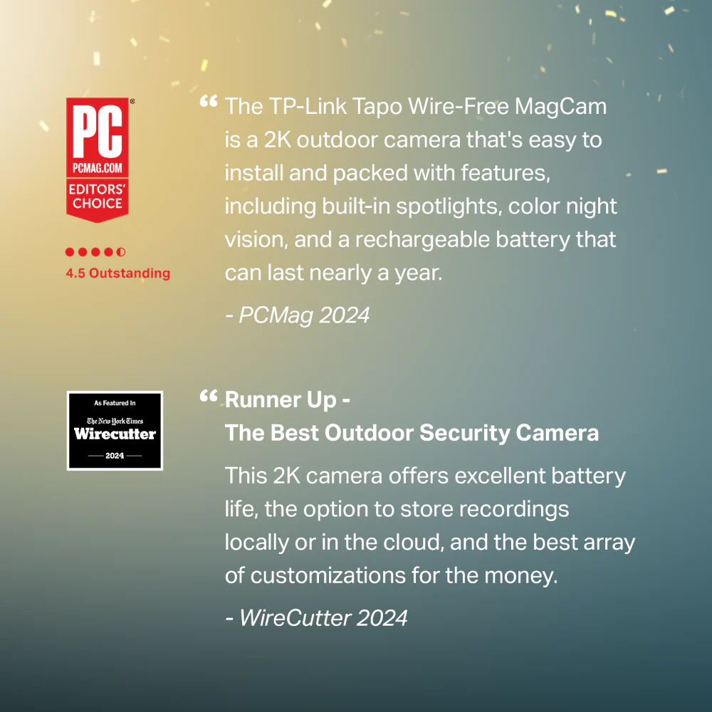 MagCam 2K Wireless Battery Powered Camera, Tapo C425 3-Pack - Image 3