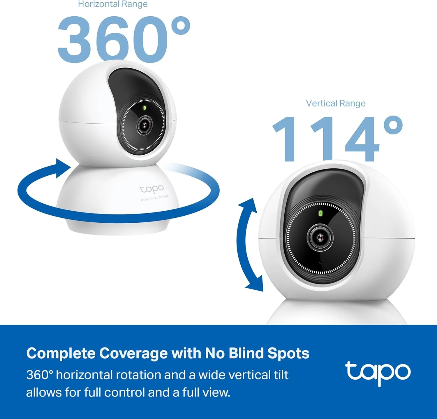 Pan/Tilt 3K 5MP Indoor Security Camera, Tapo C230 - Image 3