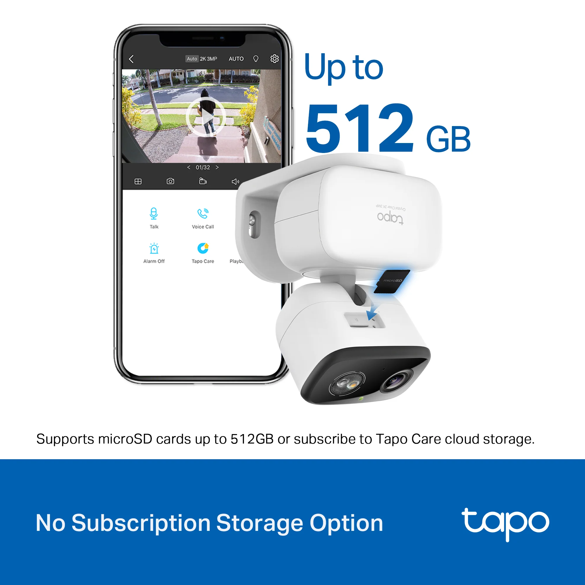 2K Pan/Tilt Indoor/Outdoor Security Camera, Tapo C216 HybridCam 360 2-Pack - Image 7