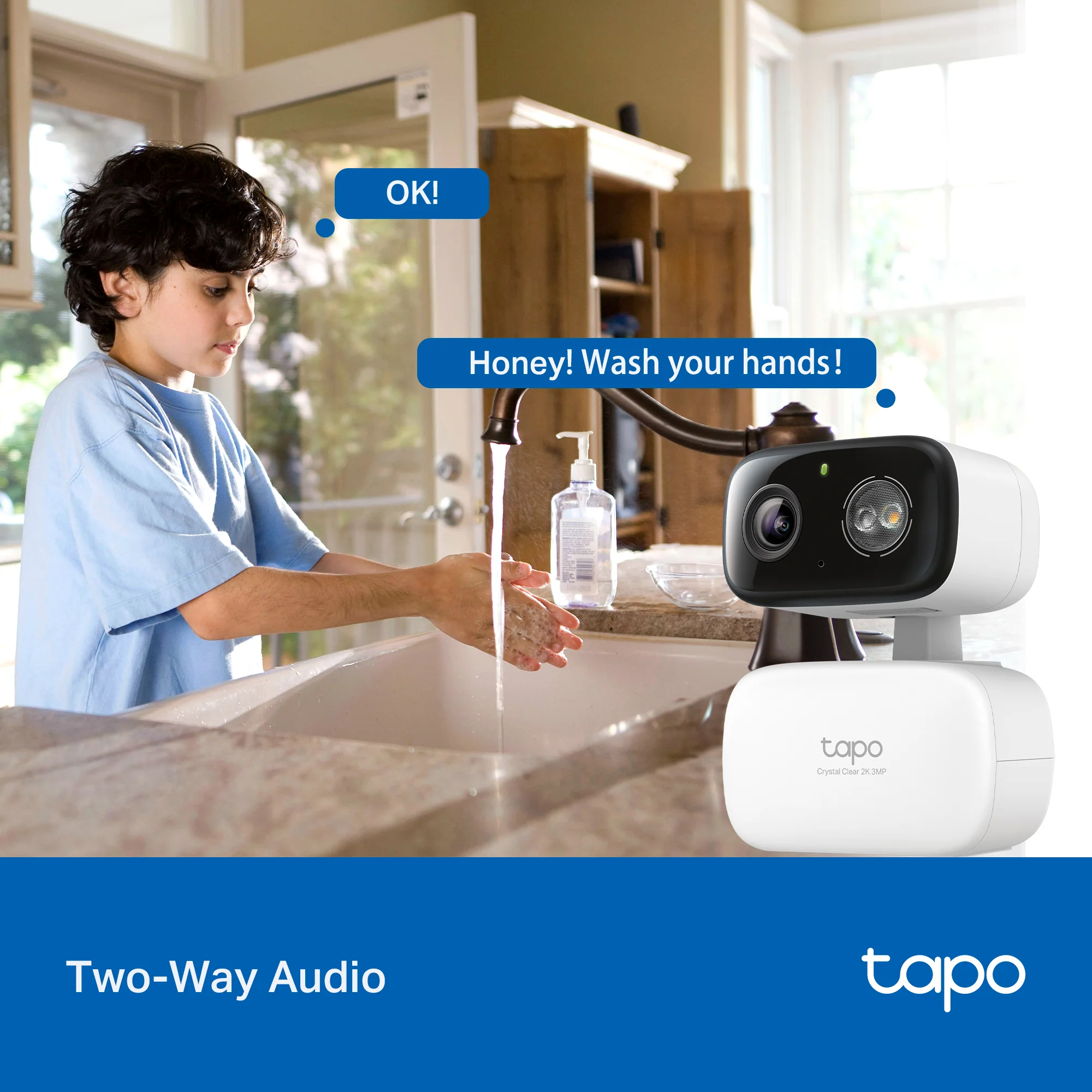 2K Pan/Tilt Indoor/Outdoor Security Camera, Tapo C216 HybridCam 360 2-Pack - Image 8