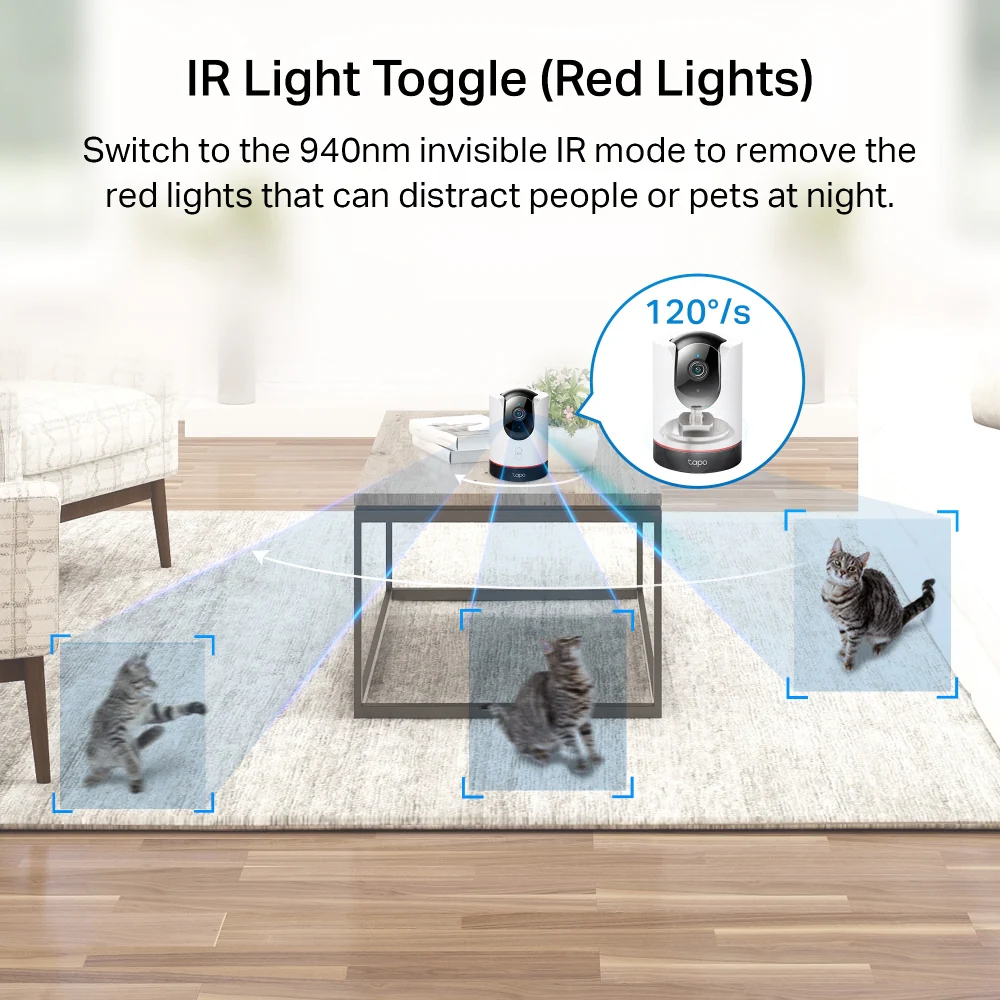 Pan/Tilt 2K Indoor Security Camera for Home, Pet, or Baby Monitor | Tapo C225 - Image 6