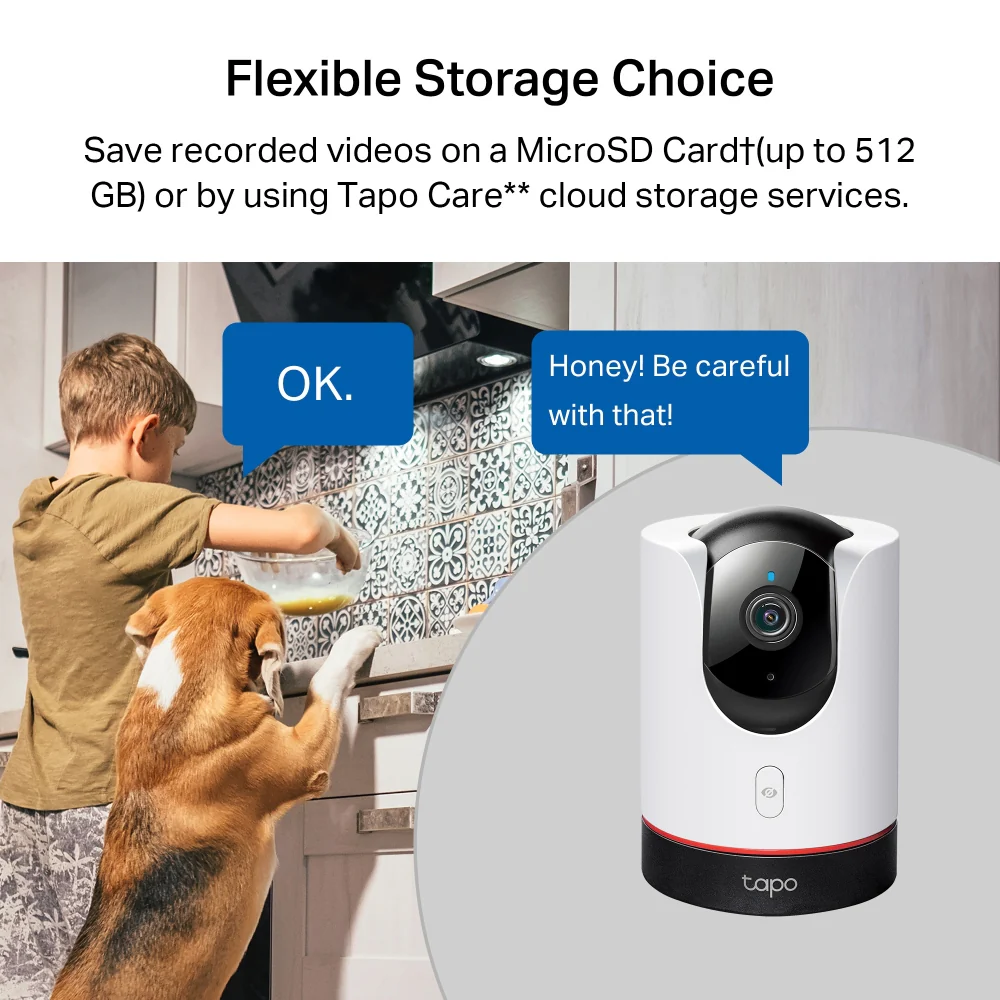 Pan/Tilt 2K Indoor Security Camera for Home, Pet, or Baby Monitor | Tapo C225 - Image 9