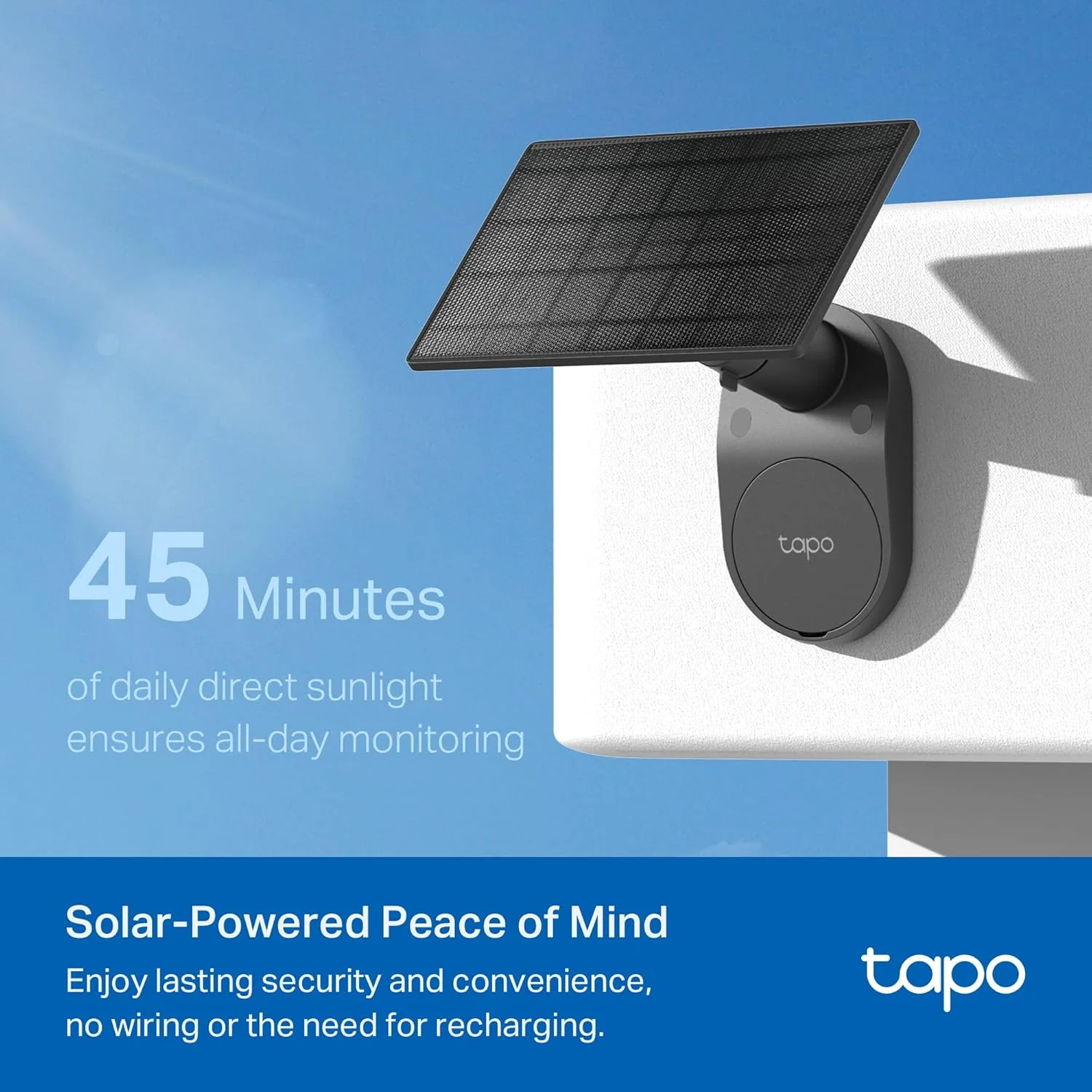 SolarCam 1080P Outdoor Security Camera with Solar Panel, Tapo C403 Kit (Black) - Image 3