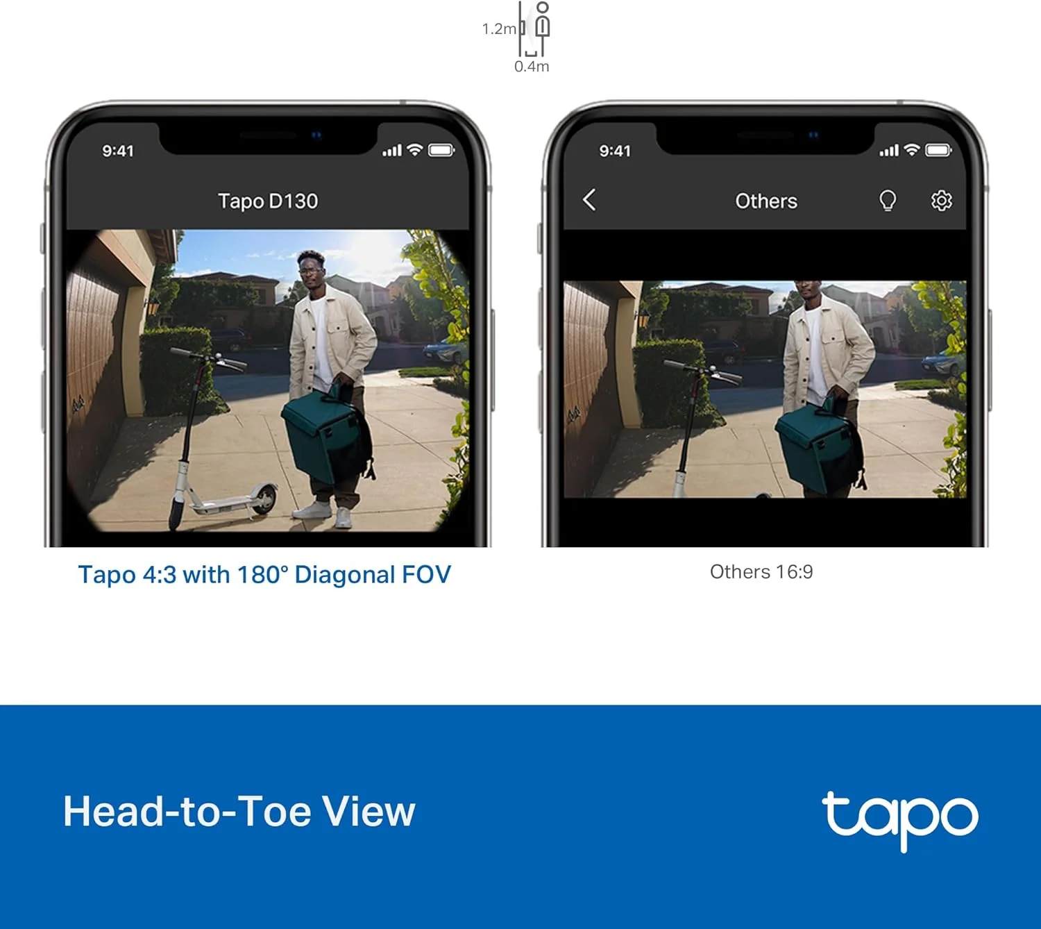 2K IP65 Smart Doorbell, Tapo D130 - Image 3