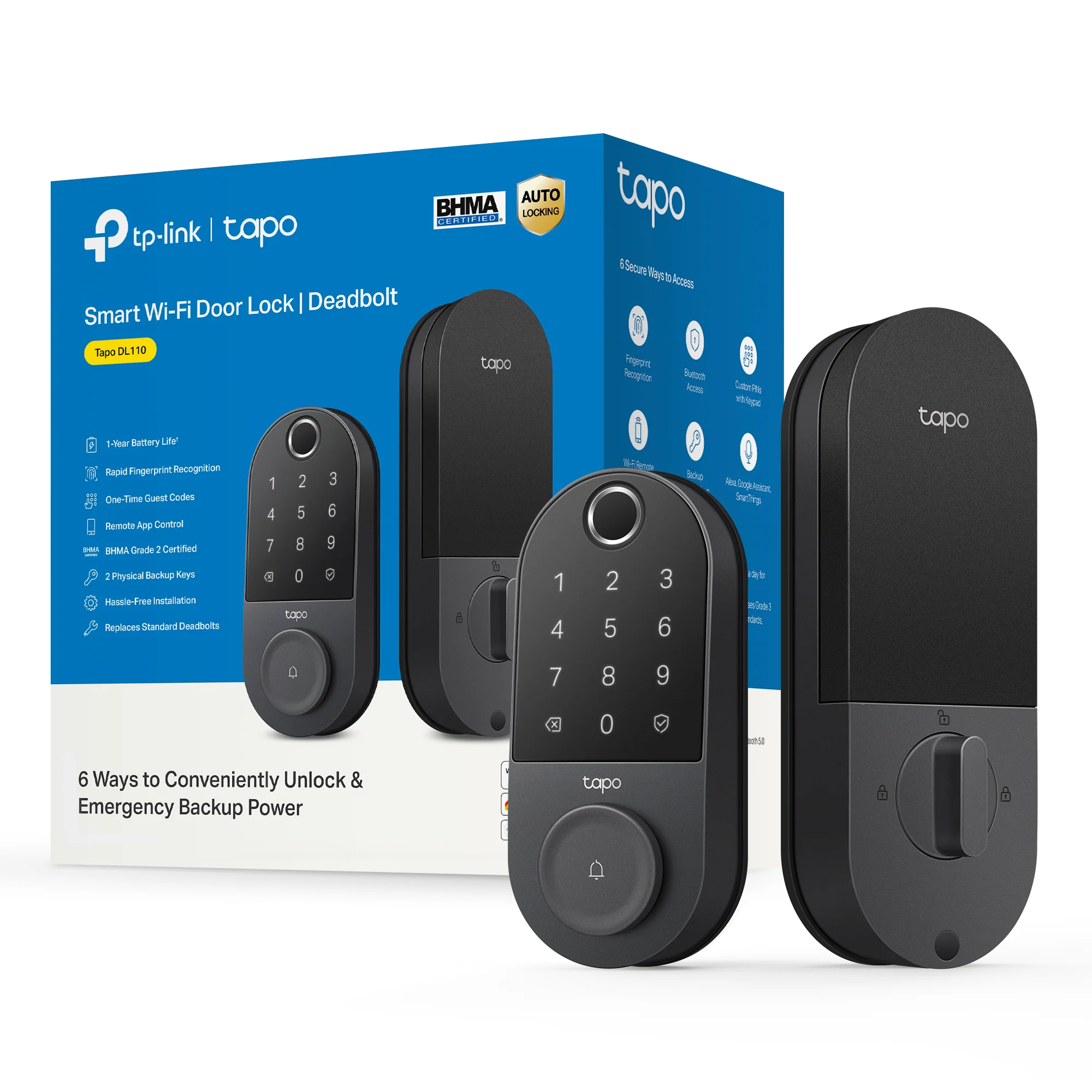 Fingerprint Smart Battery-Powered Door Lock, Tapo DL110 - Image 10