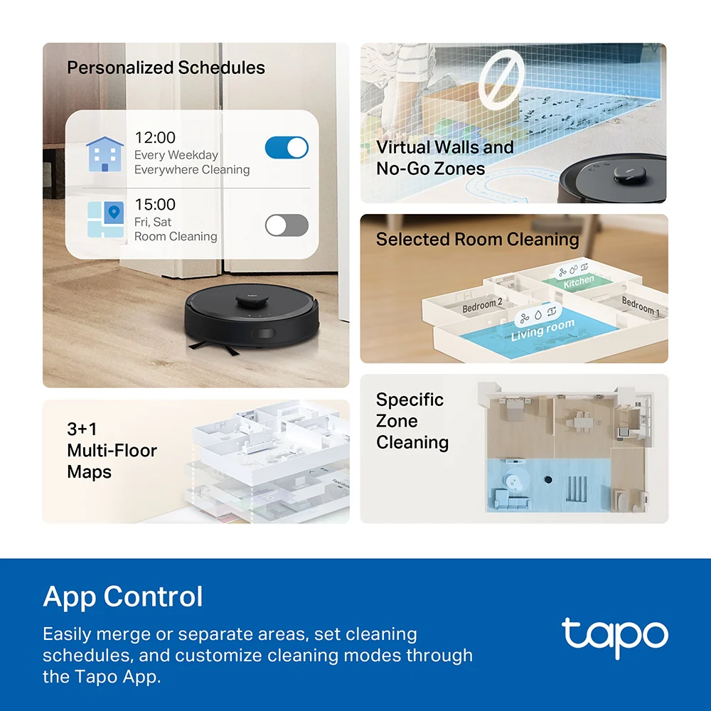 LiDAR Robot Vacuum & Mop, Tapo RV30 MAX - Image 7