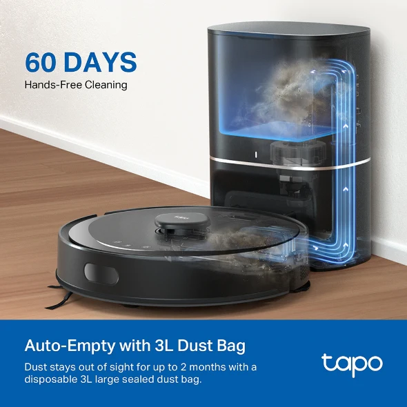 LiDAR Robot Vacuum & Mop with Auto-Empty Dock, Tapo RV30 MAX Plus - Image 3
