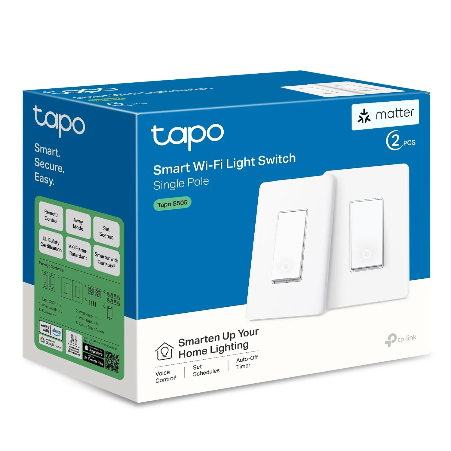 Matter-Certified Single Pole Smart Light Switch, Tapo S505 (2-Pack) - Image 8